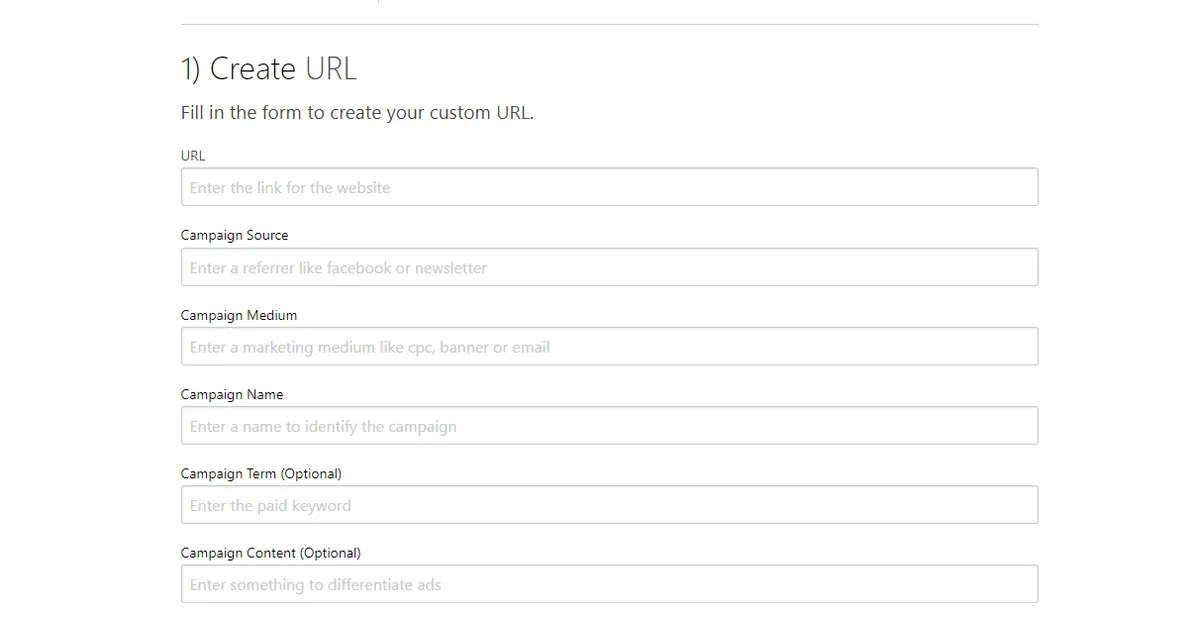 Limitations of free UTM builders