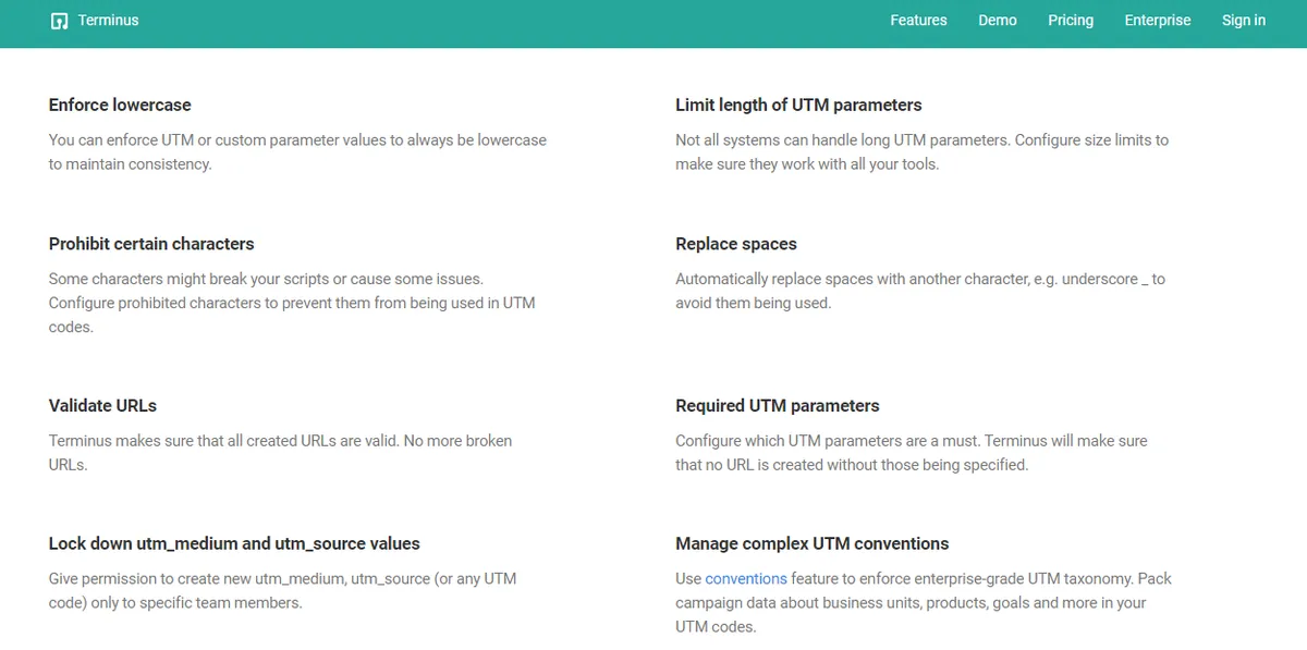 Limitations of free UTM builders