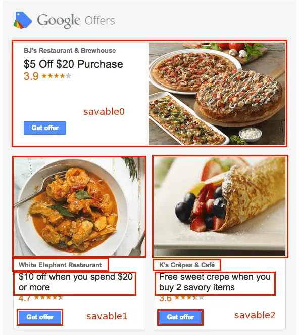utm_content for links in Google Offers emails