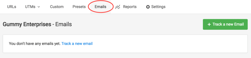 Emails Tab