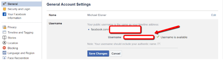 facebook url editor