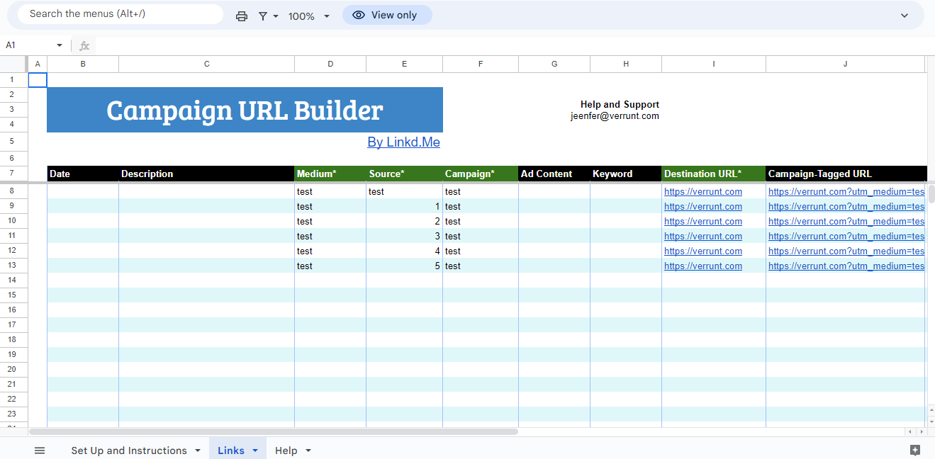 Top 7 URL Builder Spreadsheets