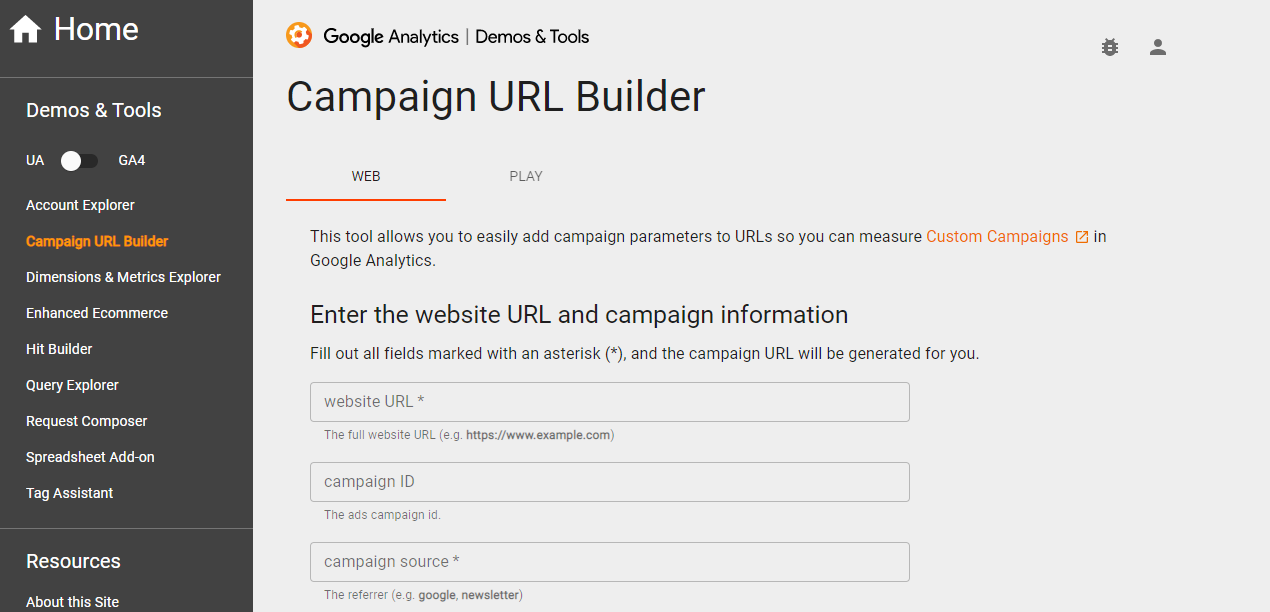 Limitations of free UTM builders