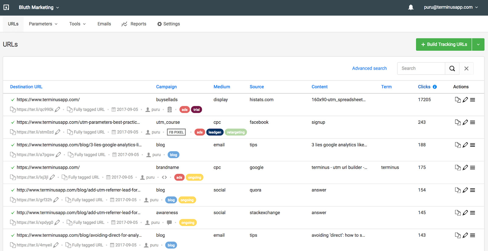 UTM building using Google Sheets