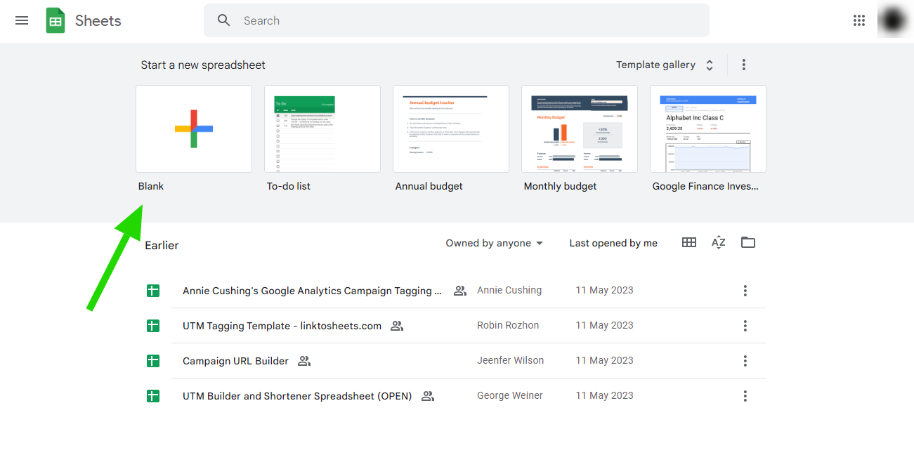 UTM building using Google Sheets